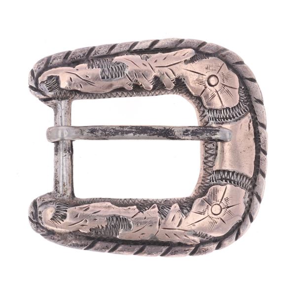 Mexican Sterling Silver & 14k Rose Gold Buckle