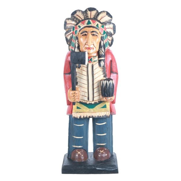 Counter Carved Wooden Tobacco Cigar Store Indian