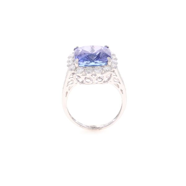 RARE 9.18ct Tanzanite VS2 Diamond Platinum Ring
