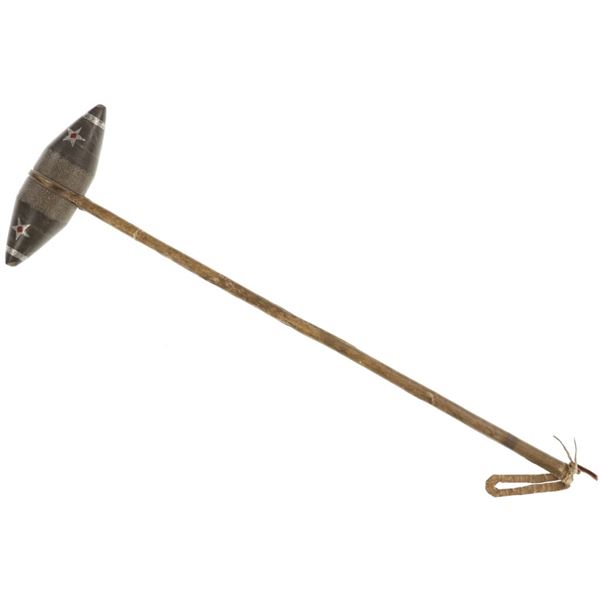 ca. 1860-1870 Plains Silver Inlaid Stone War Club