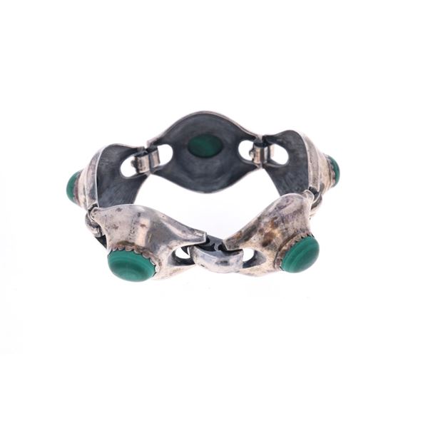Ottaviani Sterling Silver Malachite Bracelet