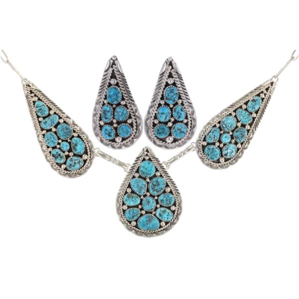 Navajo M. James Sterling Silver Turquoise Jewelry