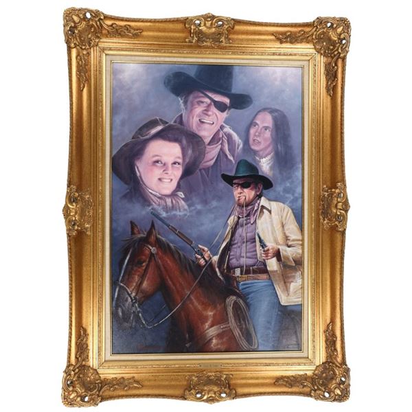 Original John Wayne Rooster Cogburn Oil by Dae Cho