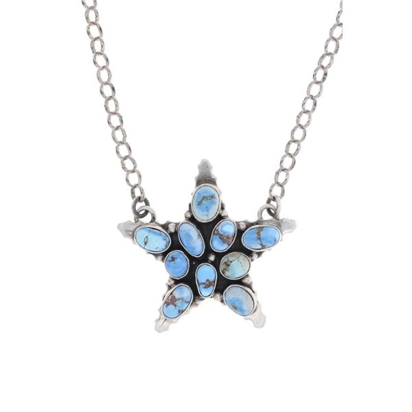 Navajo E. Thompson Golden Hills Turquoise Necklace