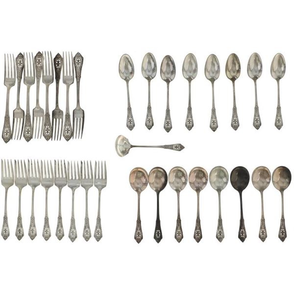 ca. 1934 Wallace Sterling Rose Point Set (40+ oz)
