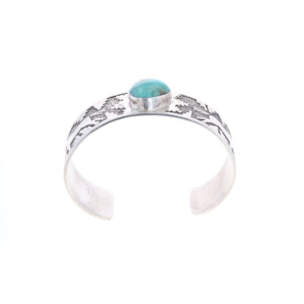 Navajo Randy Begay Jr. Sterling Turquoise Bracelet