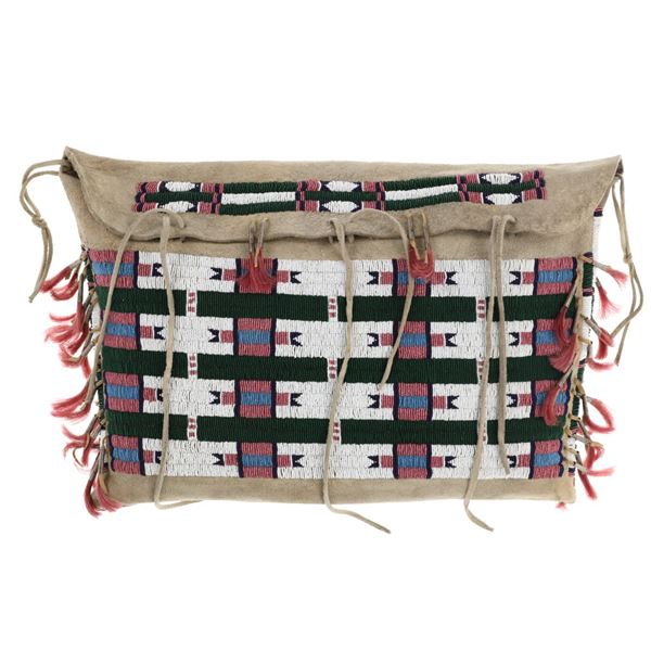 19th C. Northern Plains Buffalo Hide Possible Bag