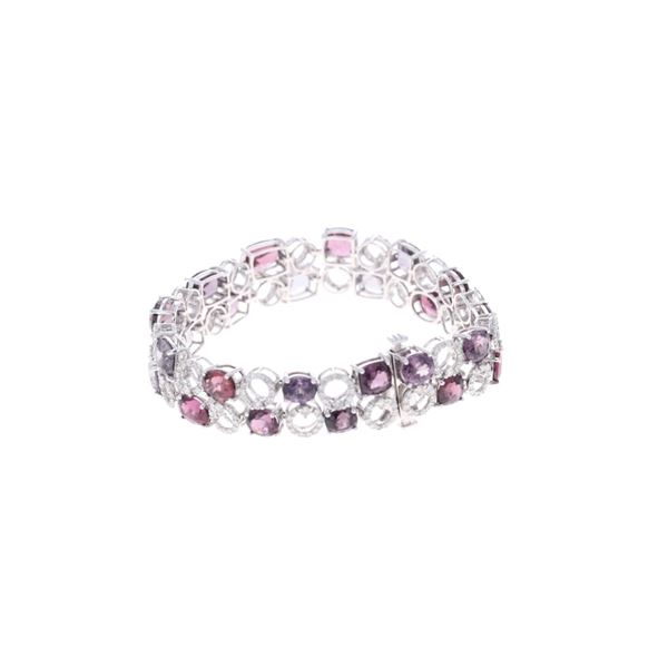 Luxury Designer Spinel & Diamond 14K Bracelet