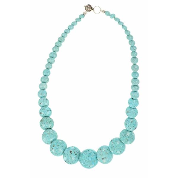 Navajo Cripple Creek Turquoise Graduated Necklace