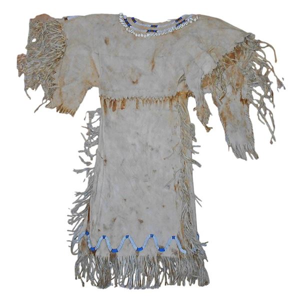 ca. 1890 Cheyenne Beaded Cowrie Woman's Dress