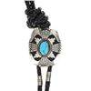 Image 2 : Navajo T & R Singer Sterling Silver Turquoise Bolo