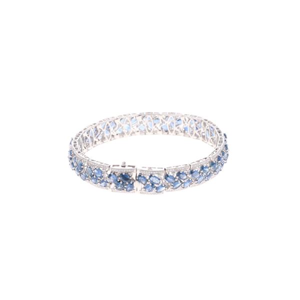 Classic Art Deco Style Designer Sapphire Bracelet