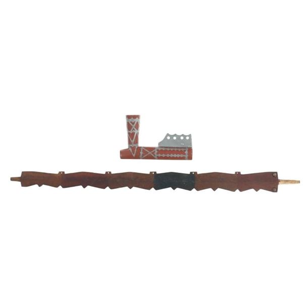 Mid-1800's Chief's Grade Cheyenne Inlaid Pipe RARE