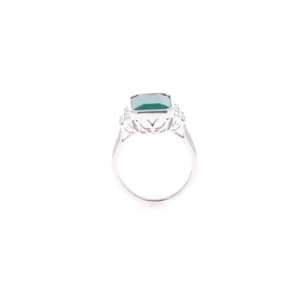 4.26ct Emerald VS2 Diamond Platinum Ring