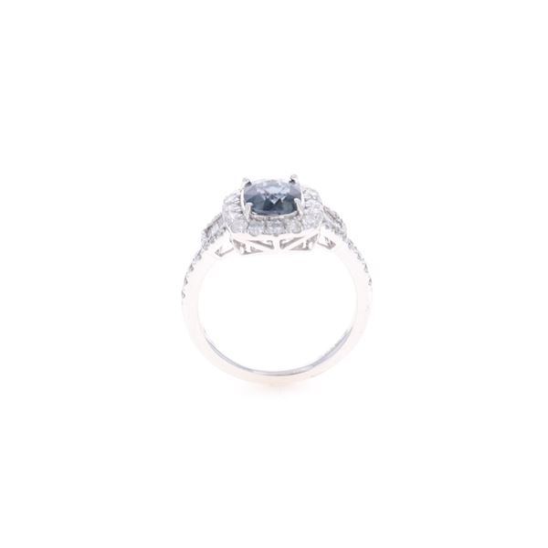 NO HEAT 1.45ct Spinel VS2 Diamond Platinum Ring