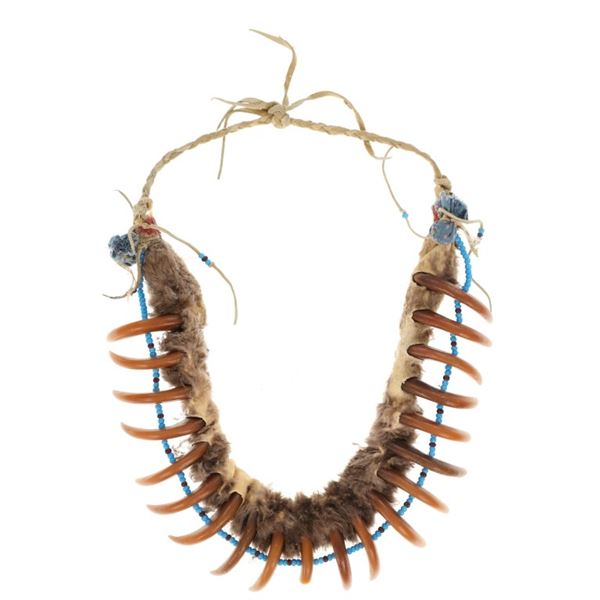 Plains Grizzly Bear Imitation Bear Claw Necklace