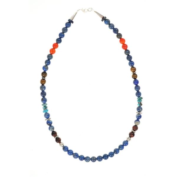 Tommy Singer Denim Lapis Mult-Stone Necklace