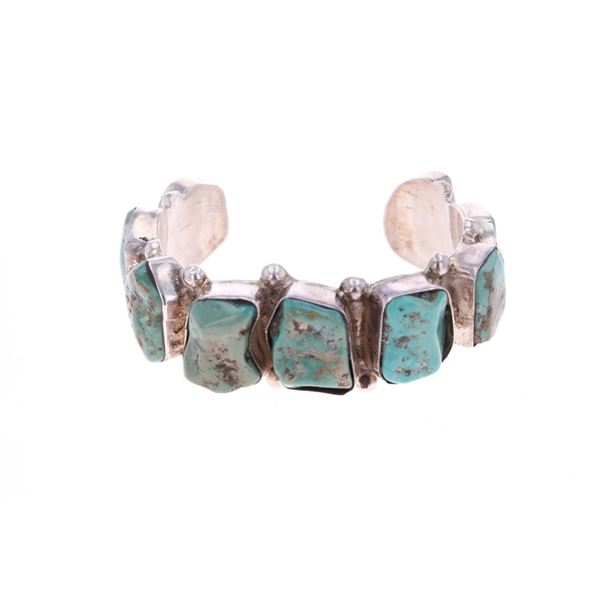 Navajo Sterling Carico Lake Turquoise Bracelet