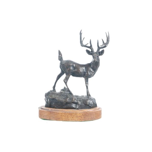Original Signed Gary Schildt Bronze Bull Elk