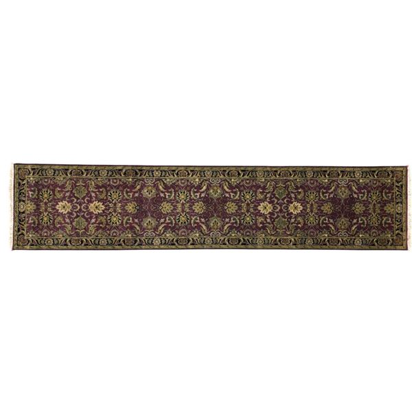 Early Indo Jaipour Rug Runner c. 20th C