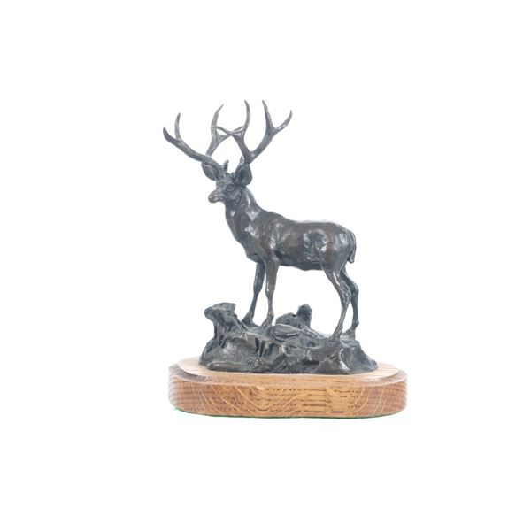 Original Signed Gary Schildt Bronze Bull Elk