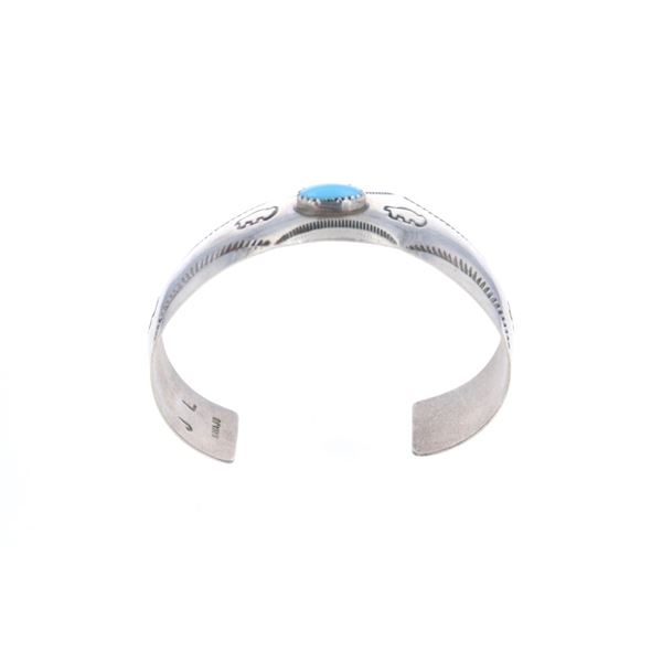 Navajo Jefferson Lee Sterling Turquoise Bracelet