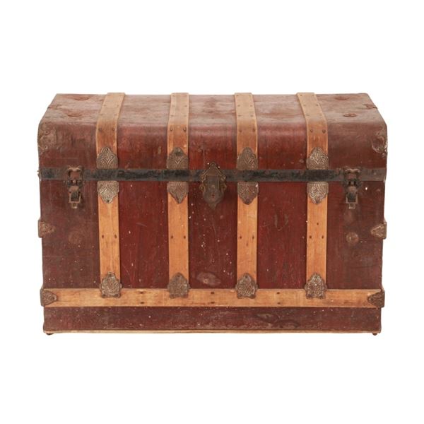 Antique Corbin Cabinet Lock Co. Steamer Trunk