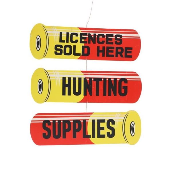 Hunting Supplies Shotgun Shell Advertising Sign