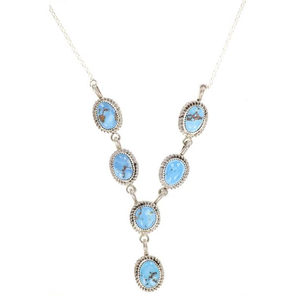 Navajo Sterling Golden Hills Turquoise Necklace
