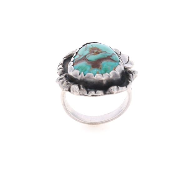 Navajo Sterling Silver Cerrillos Turquoise Ring