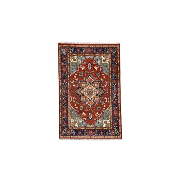 c. 1930 Heriz Serapi Persian Hand Knotted Wool Rug