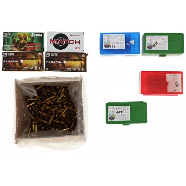 224 Valkyrie Ammo - 220 Live Rounds & 500 Brass