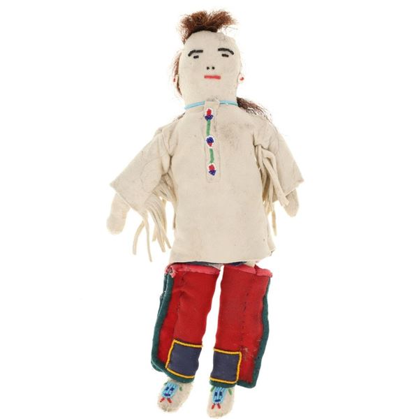 ca. 1940 Blackfeet Beaded Hide Indian Doll