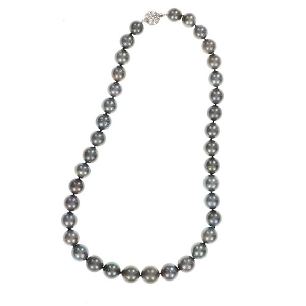 Scarce Black Tahitian Pearl 14K Necklace