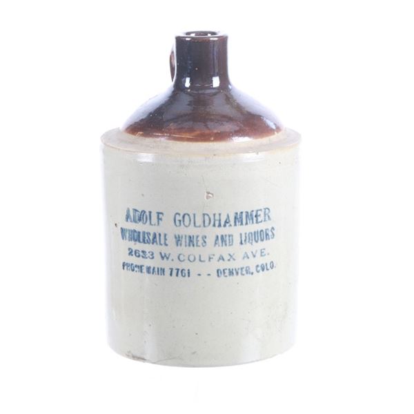 Adolf Goldhammer Wines & Liquors Jug c. 1890
