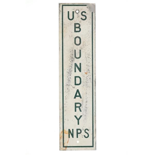Vintage US National Parks Service Boundary Sign