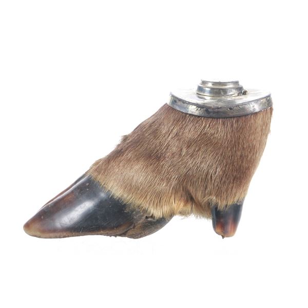 Antique Montana Trophy Elk Hoop Inkwell