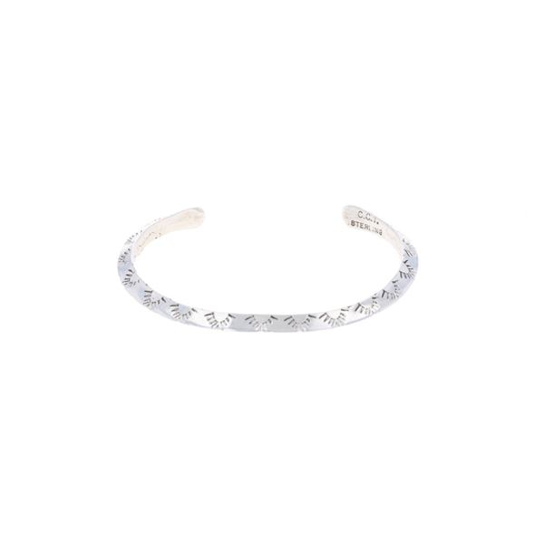 Navajo C.C.T. Sterling Silver Triangular Bracelet