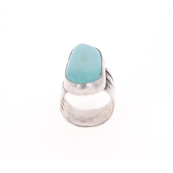 Navajo Sterling Silver Dry Creek Turquoise Ring