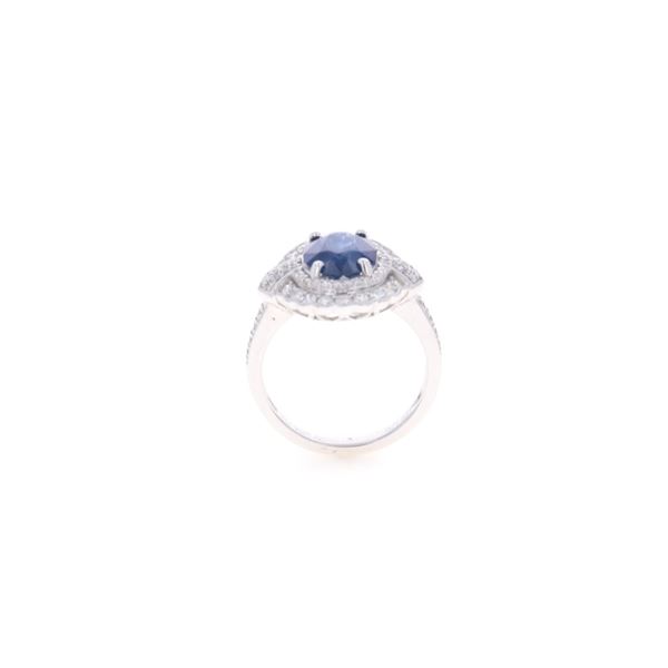 GIA 2.79ct Sapphire VS2 Diamond Platinum Ring