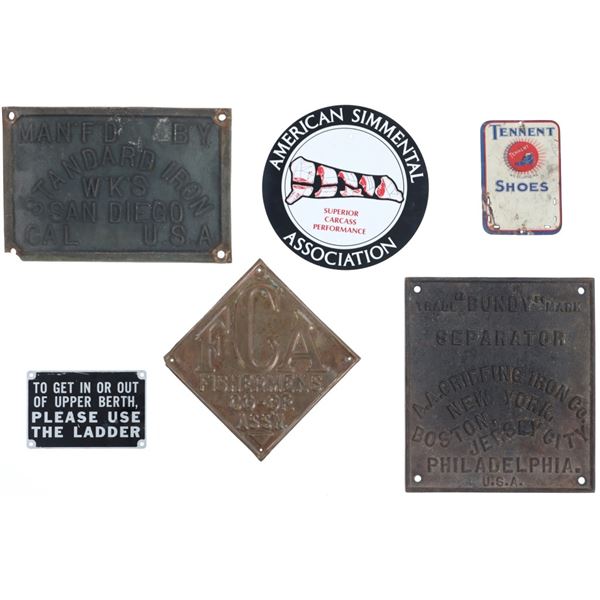 ca. 1880-1950's Industrial Advertising Signs (6)