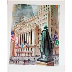 Kamil Kubik, Washingtons Statue, Signed Serigraph