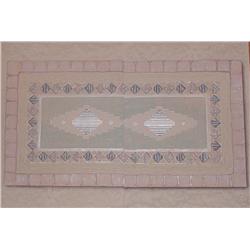 Luis Mazorra, Western Rug in Purple, Signed Diptych