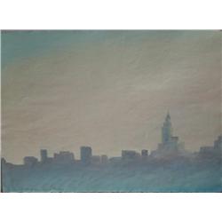 Joyce Rezendes, Skyline Manhattan,  Signed Painting