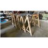 Image 1 : GROUP OF 6 ASSORTED SIZE STEEL SAW HORSES