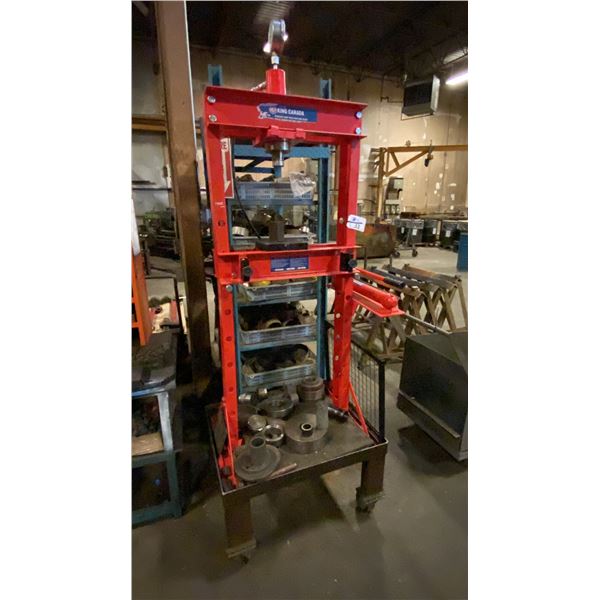 KING CANADA 20 TON HYDRAULIC SHOP PRESS WITH GRID GUARD