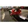 Image 13 : CUSTOMIZED HEAVY STEEL WORK TABLE WITH VISE, RATCHET TIE DOWNS, 2 DRAWERS FULL OF NUTS & HARDWARE