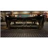 Image 3 : CUSTOMIZED HEAVY STEEL WORK TABLE WITH VISE, RATCHET TIE DOWNS, 2 DRAWERS FULL OF NUTS & HARDWARE