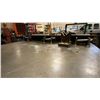 Image 7 : CUSTOMIZED HEAVY STEEL WORK TABLE WITH VISE, RATCHET TIE DOWNS, 2 DRAWERS FULL OF NUTS & HARDWARE