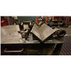 Image 8 : CUSTOMIZED HEAVY STEEL WORK TABLE WITH VISE, RATCHET TIE DOWNS, 2 DRAWERS FULL OF NUTS & HARDWARE